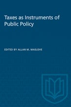 Taxes as Instruments of Public Policy