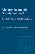 Children in English Society Volume I